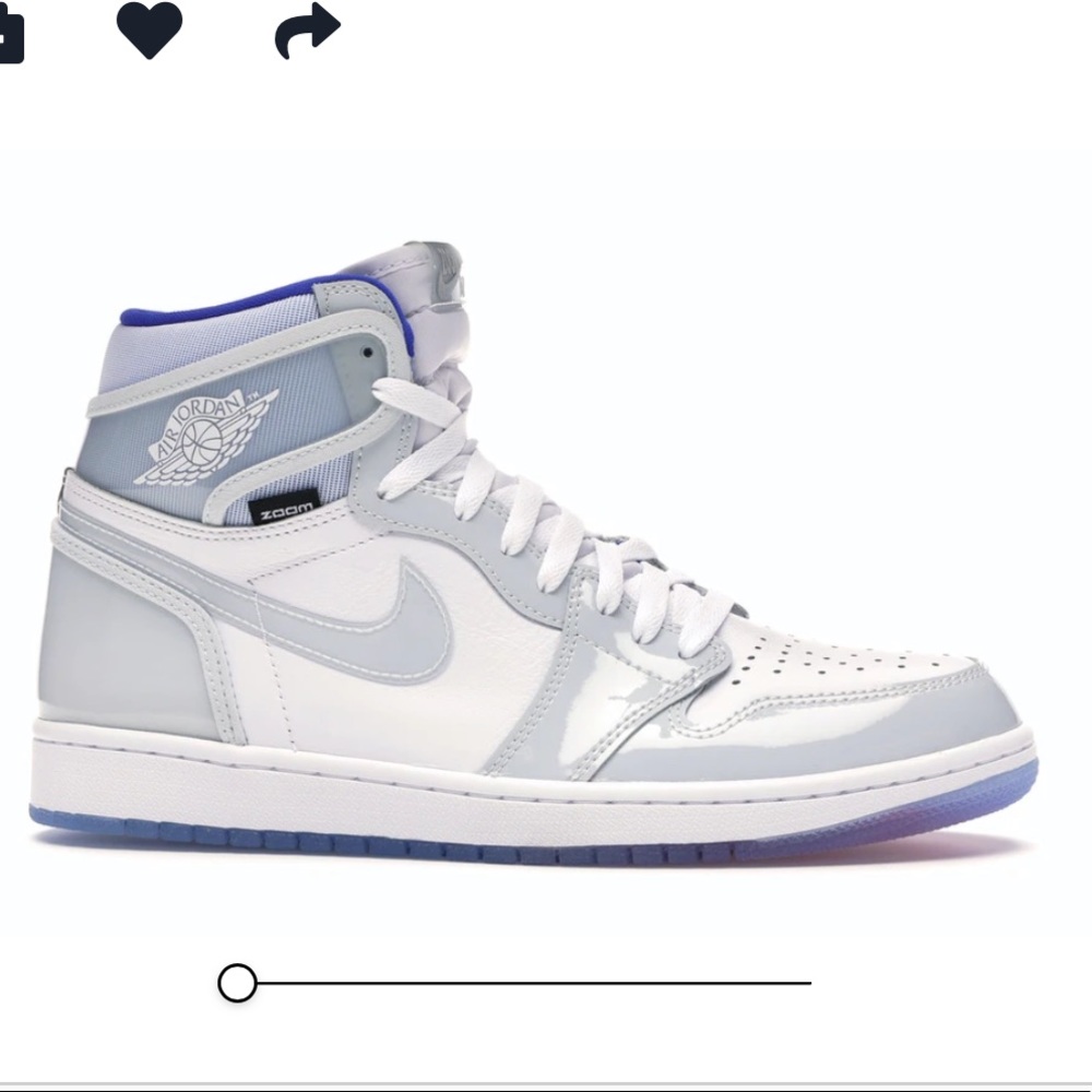 Box Included! Jordan 1 Retro High Zoom White Racer Blue, Men